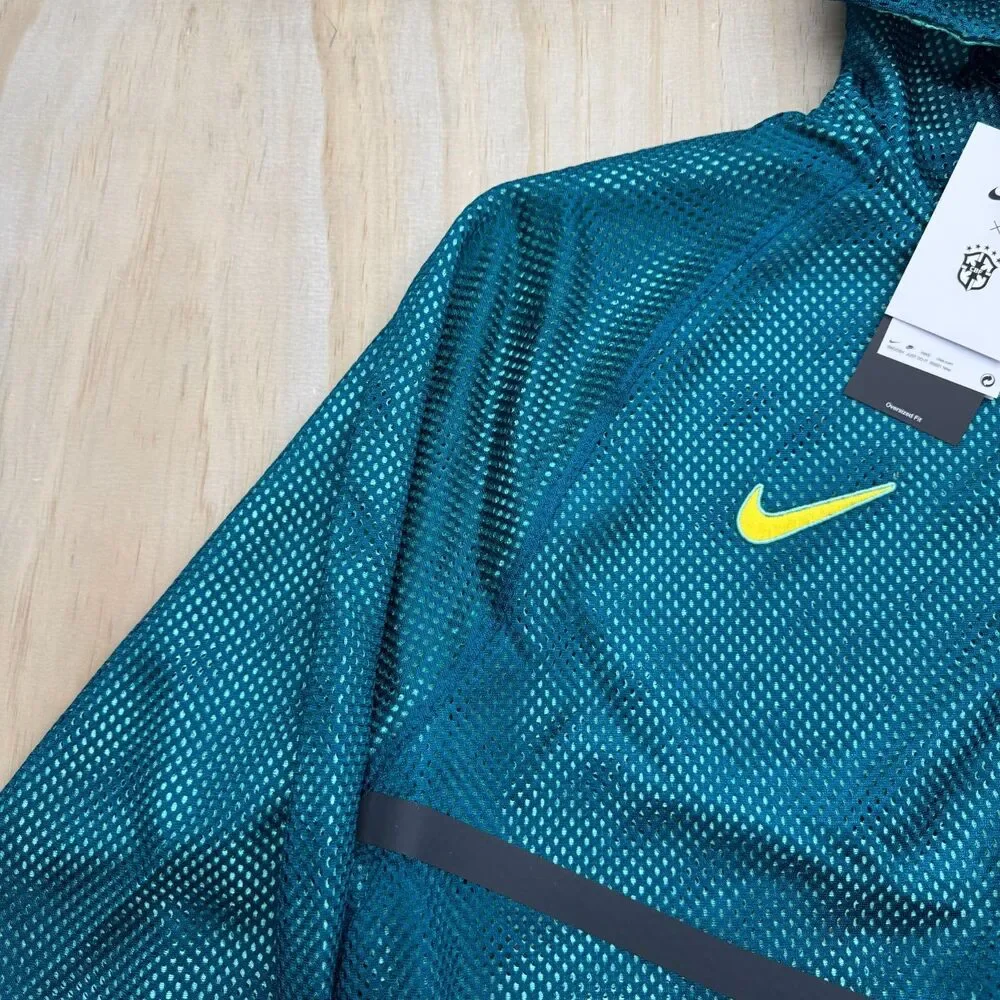 NEW Brazil National Team Nike 2026 Anthem Mesh Dri-FIT Full-Zip Hooded Jacket XL